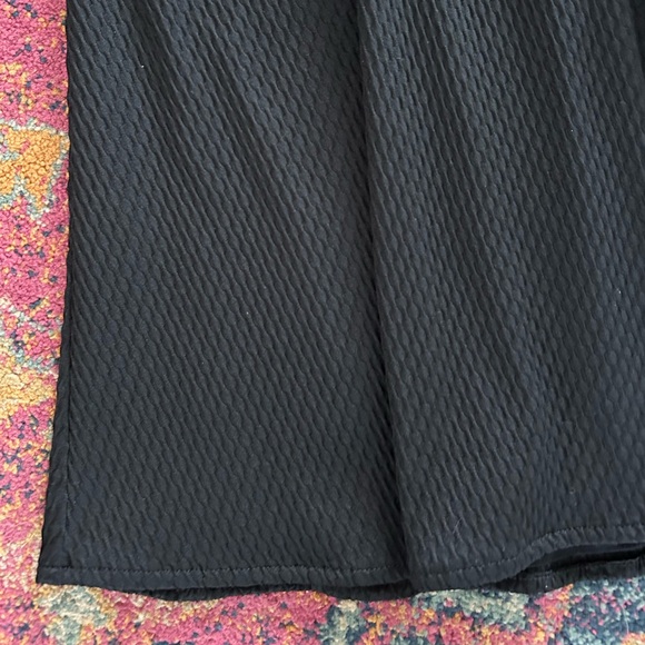 Free People | Womens Black Mini Dress Cream Crochet Peter Pan Collar Open Back M - Picture 13 of 16